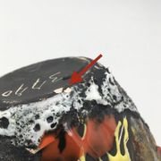Enamelled ceramic vase Fat Lava, signed Pugi, numbered, circa 1950/1960
