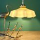 Vintage yellow opaline pendant light