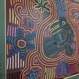 vintage tapestry framed under glass