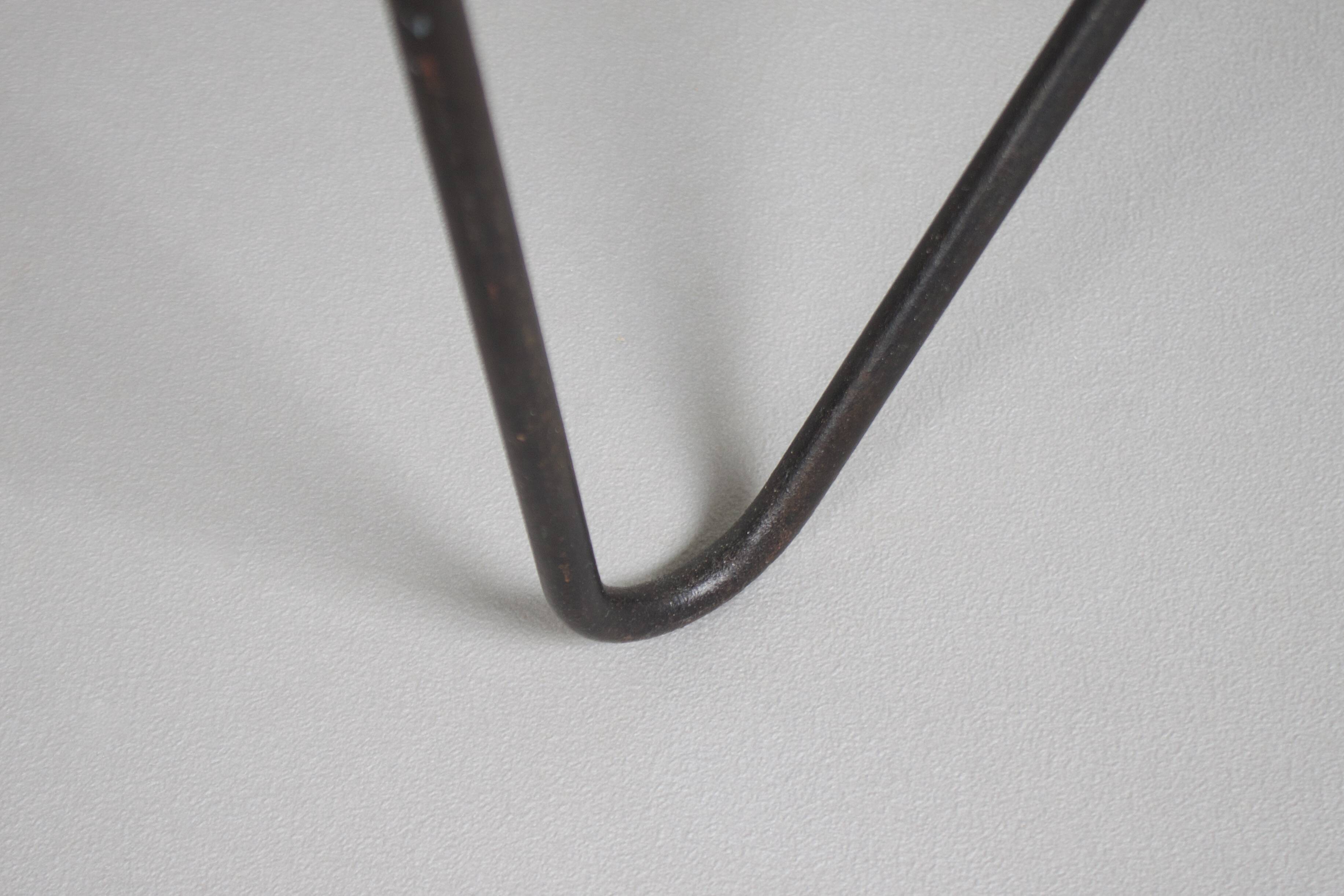 Midcentury Metal and Glass Table by Airborne, France, 1950s