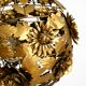 Beautiful floral-style spherical metal ceiling lamp, 1970s Regency design