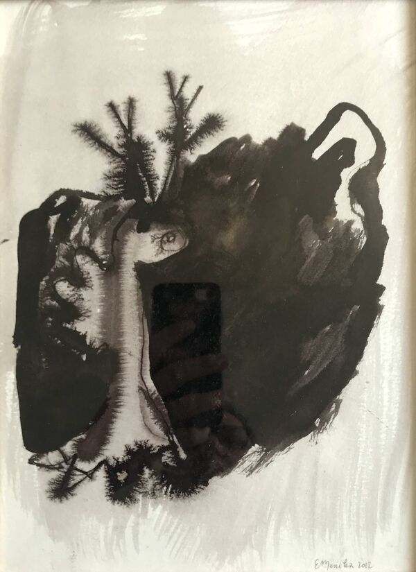 Emmanuelle messika, sans titre vi, 2012. encre sur papier signée au crayon