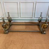 Table basse bronze à tête de chevaux