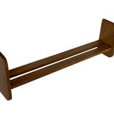 Vintage wooden wall shelve rack bookshelf in wood minimalist