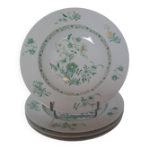 4 assiettes creuses en porcelaine Bernardaud modèle Pékin