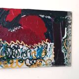 Abstract oil painting on canvas