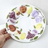 Vintage Fruit Slush Salad Bowl Grape Lemon Apple Pear Plum