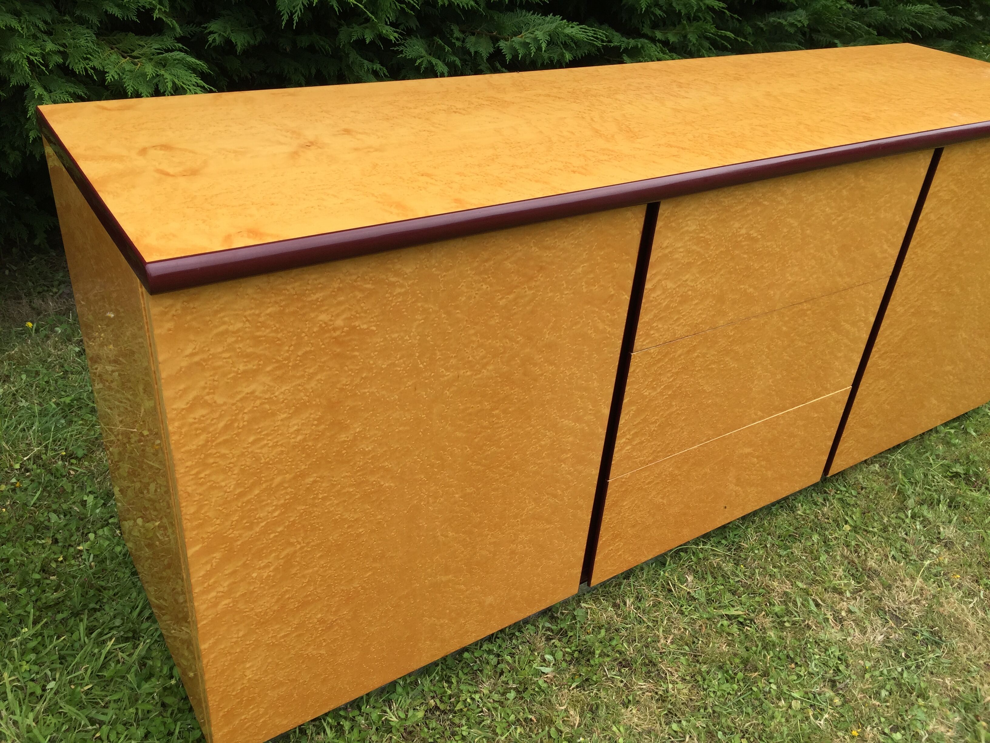 Vintage sycamore sideboard Mario Sabot 1970