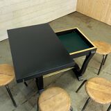 Table de jeux art deco avec plateau dépliant