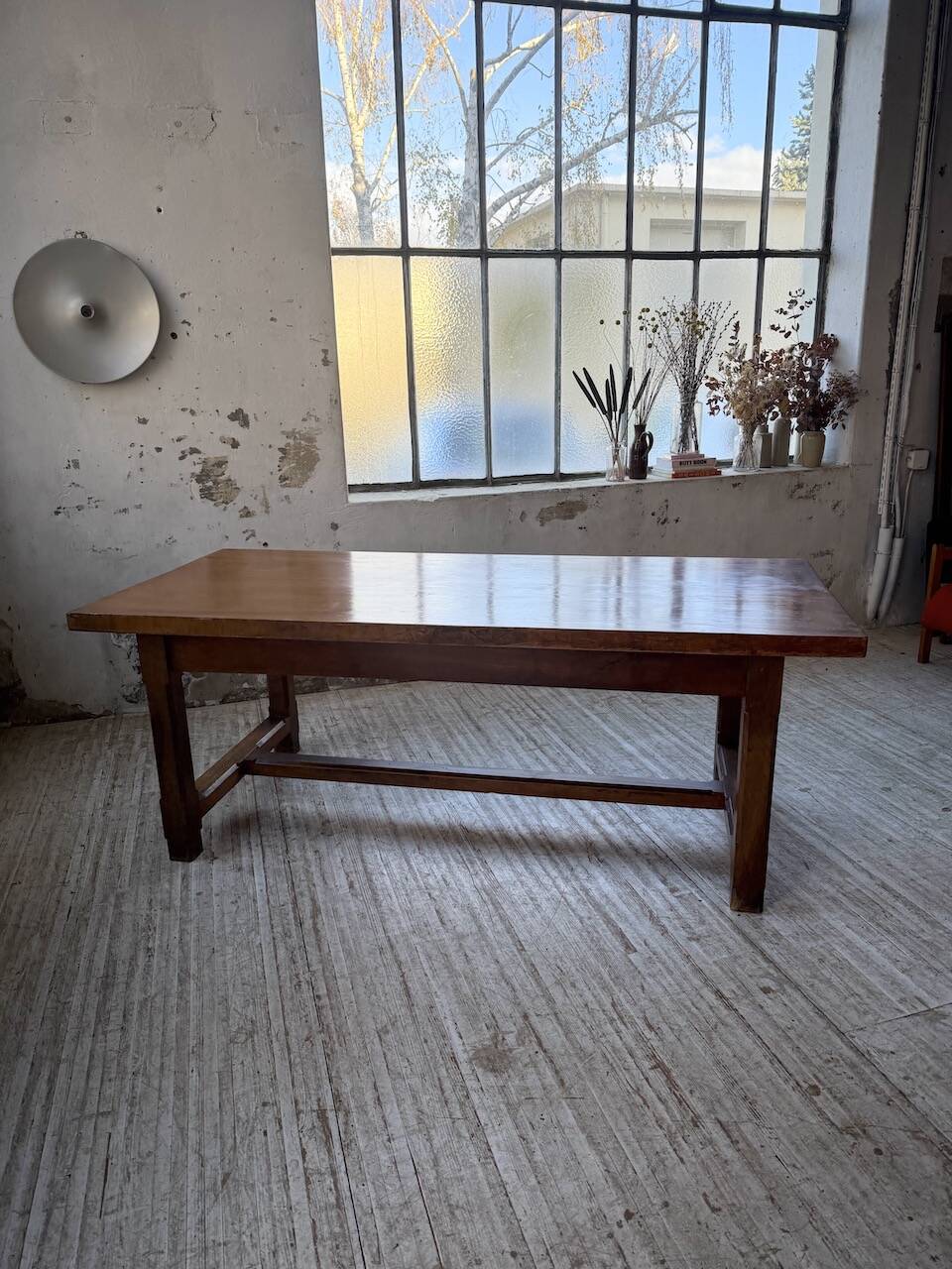 Rustic farmhouse table, solid oak, 2m