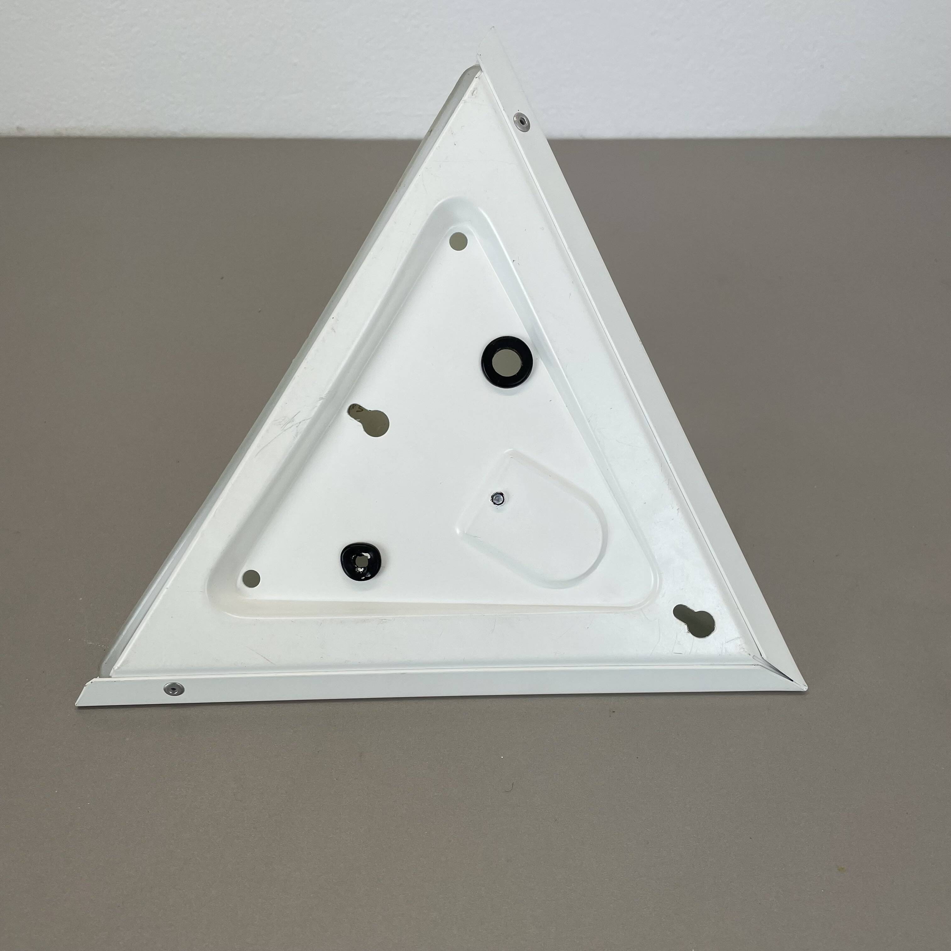 Original cubic satin white glass wall light by glashütte limburg, germany 1980s