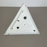 Original cubic satin white glass wall light by glashütte limburg, germany 1980s