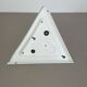 Original cubic satin white glass wall light by glashütte limburg, germany 1980s