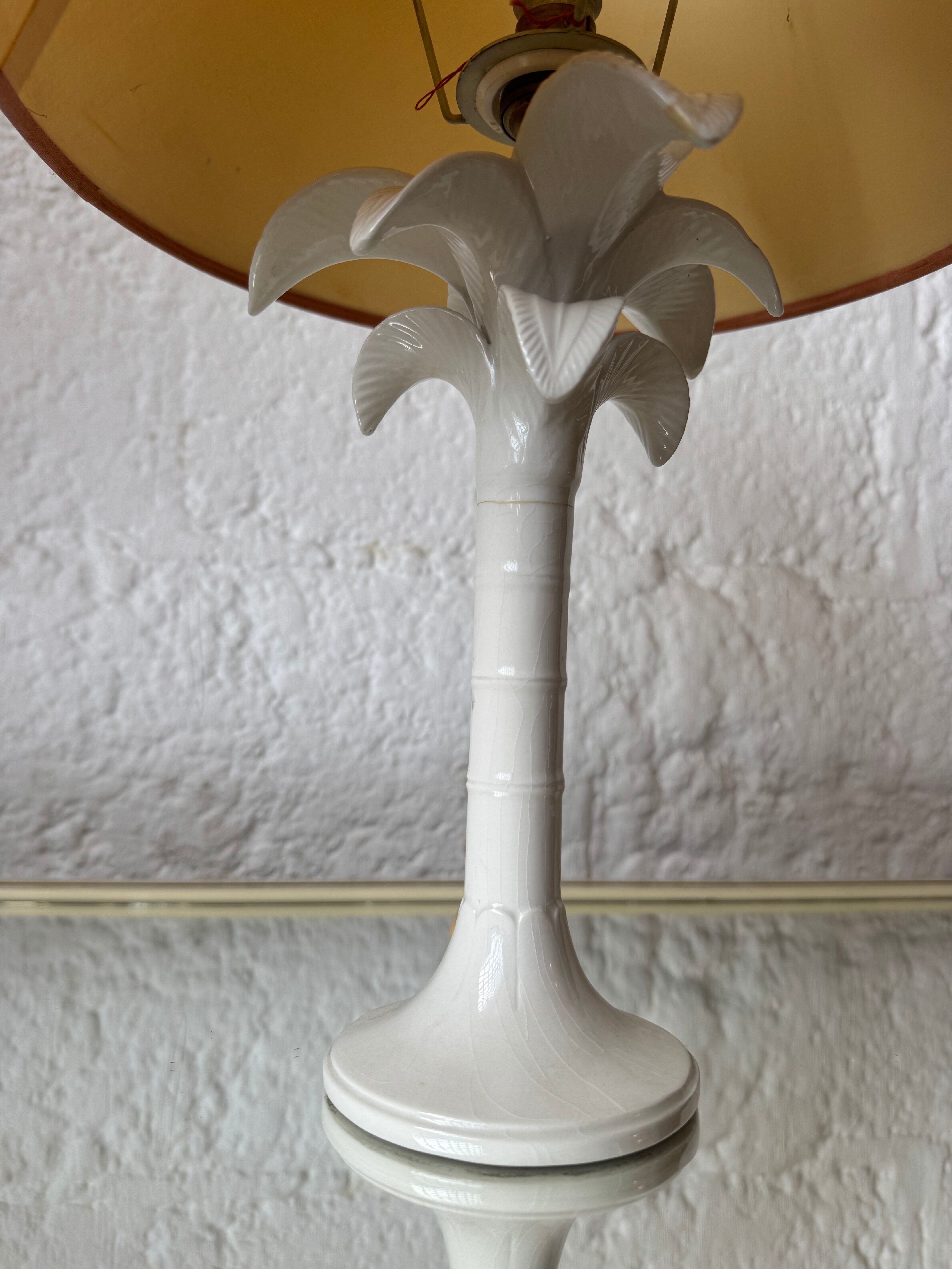 Ceramic palm tree lamp Tommaso Barbi 1960s