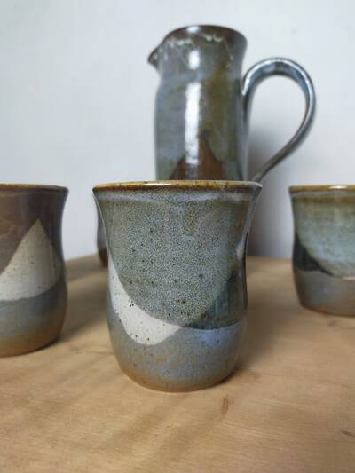 Orangeade service - glazed earthenware