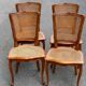 4 Louis XV chairs in solid wood and cane