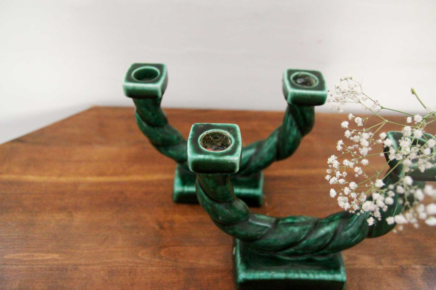 Pair of vintage lonchamp candlesticks