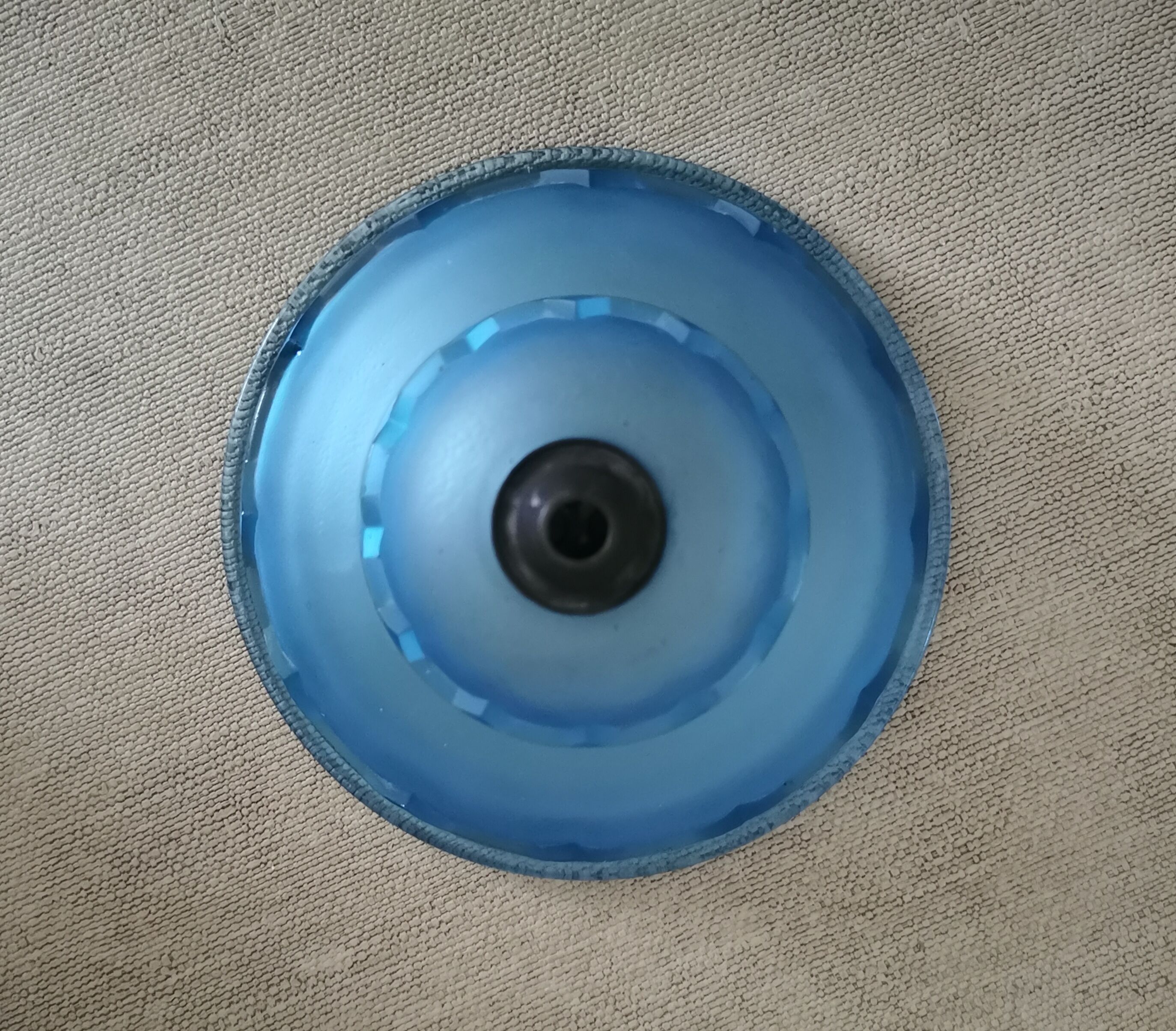 Pair hanging lamp Abat-jour blue glass