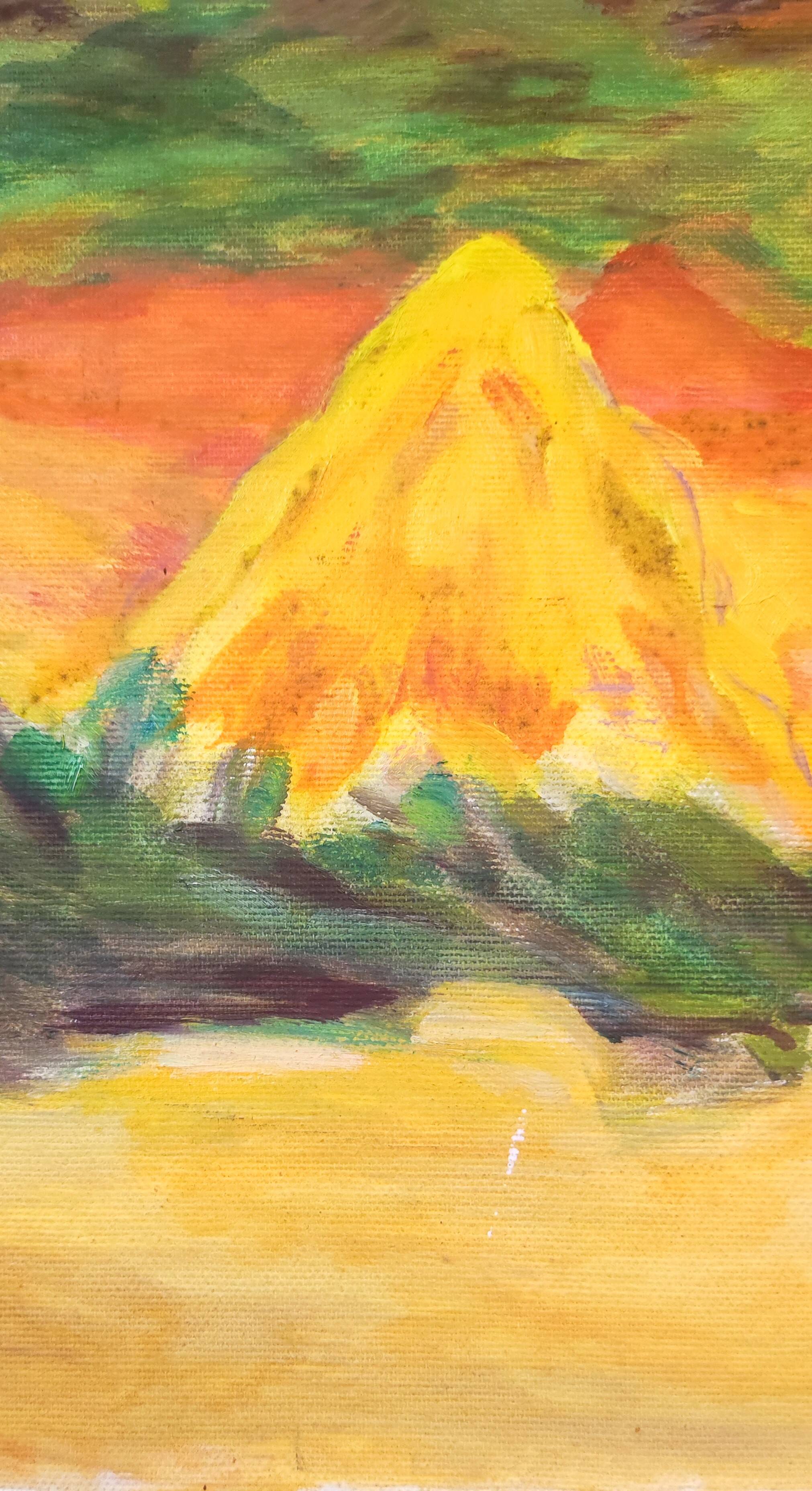 Oil on canvas landscape of Provence