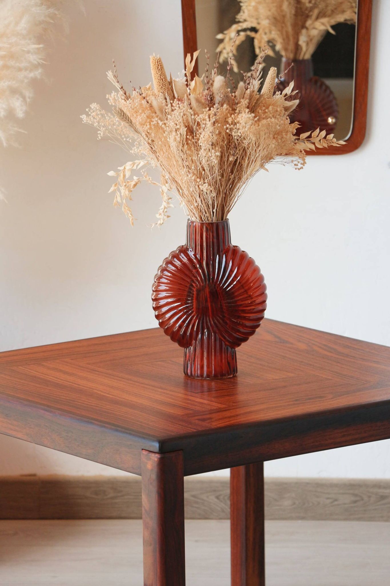 Table d’appoint carrée en palissandre – Henning Kjaernulf pour Vejle Stole