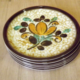 Vintage Boch La Louvière Corfu Collection Set of 6 Side Plates