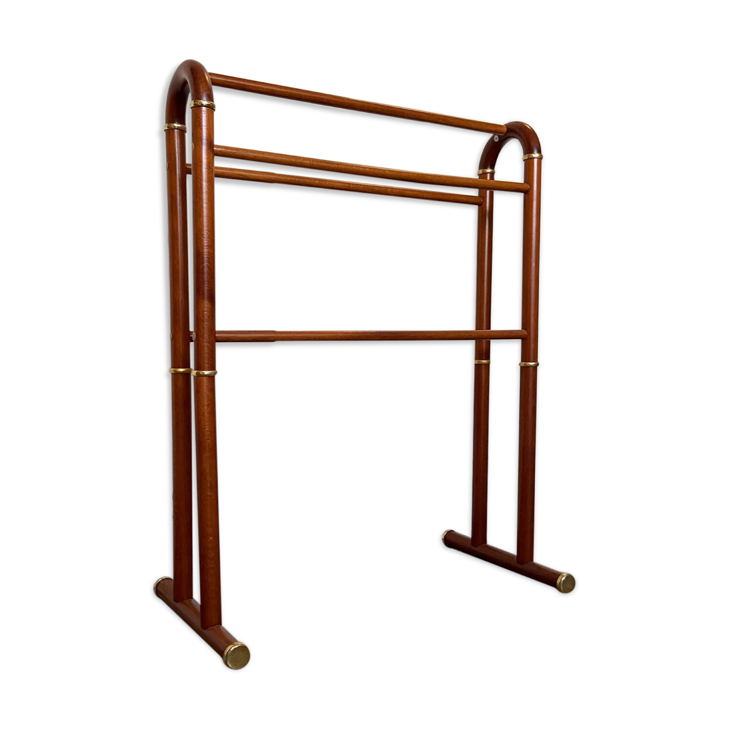 Dark wood towel rail