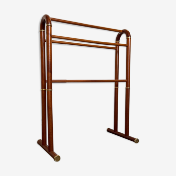 Dark wood towel rail