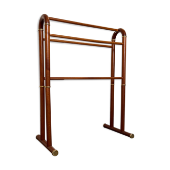 Dark wood towel rail