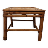 Vintage Turtle Color Bamboo Plant Table, mid century