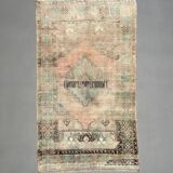 Shabby Turkish Oushak Rug 184x108 cm vintage carpet Ushak Region Medium