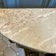 Carved wooden and marble console