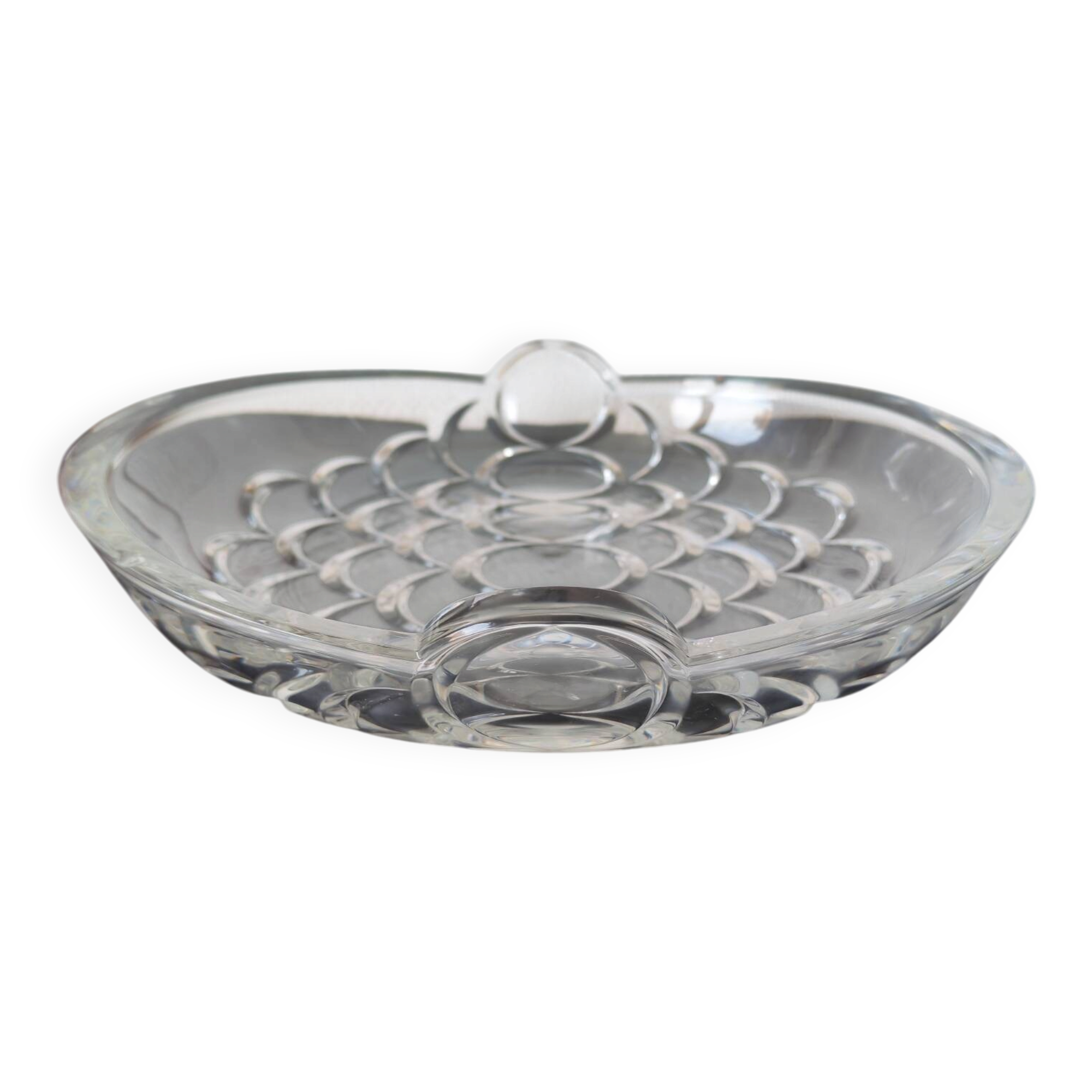 Scandinavian glass art bowl by Ann Warf for Kosta Boda