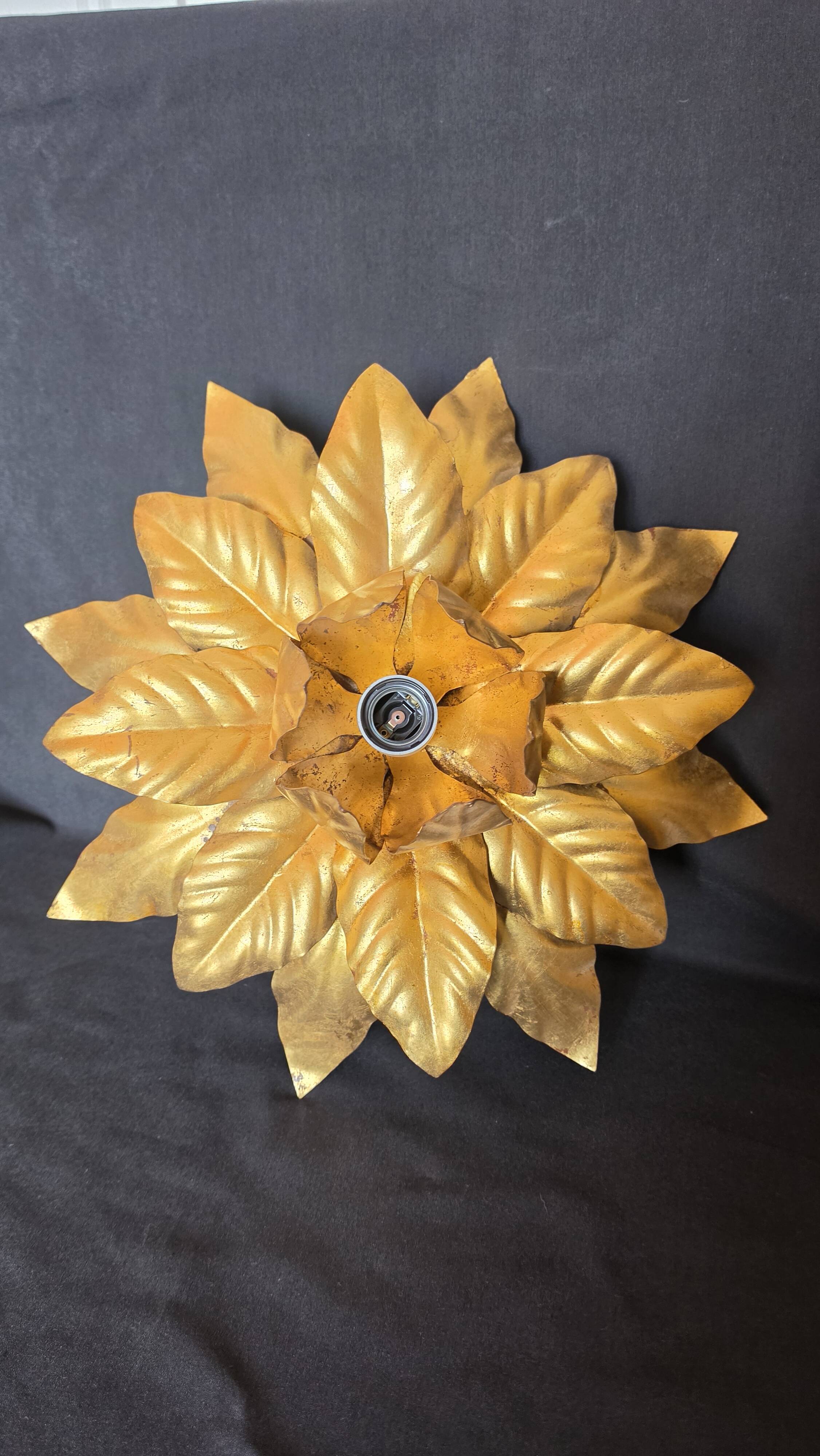Vintage wall light "Sun and Flower" in the style of Banci Firenze (1960s)