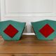 Pair of vintage wooden planters, circa 1950