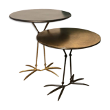 Lot de deux tables gigotes pieds héron