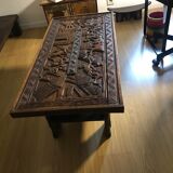 Carved Senegalese coffee table