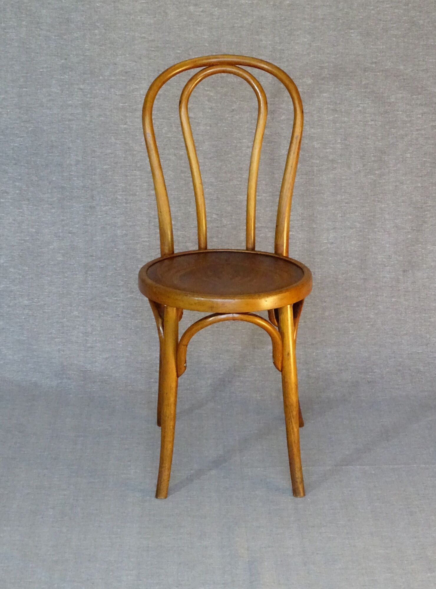 Bistro chair with floral seat Art Nouveau 1920 by Glarus, Switzerland