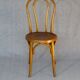 Bistro chair with floral seat Art Nouveau 1920 by Glarus, Switzerland