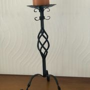 Vintage wrought iron candle holder