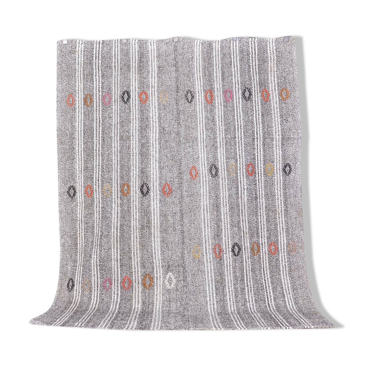 Tapis Kilim à Rayures Oushak Turc skuc304