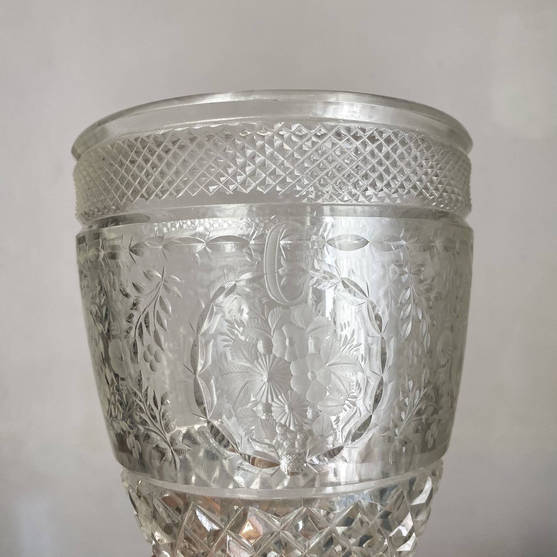 Large Médicis vase in crystal 23.5 cm