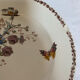 Set of 3 flat plates in polychrome ironstone E. Bourgeois