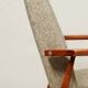 Scandinavian armchair and footrest granola beige concluded by H.Lis 300-190