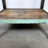 Green Industrial Iron Table, 1950s