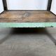 Table industrielle en fer vert, années 1950