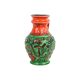 Vase à fleurs vert orange Allemagne de l’Ouest années 70 Scheurich 87-17
