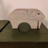 Large travertine elephant model, Fratelli Mannelli, Italy, 1970s