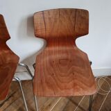 Set of 2 Pagholz Pagwood chairs 1960-1970