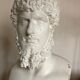 Greco-Roman bust in full plaster of Emperor Lucius Verus Borghese collection