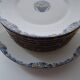 Dessert service porcelain Limoges Union Art Deco 9 people
